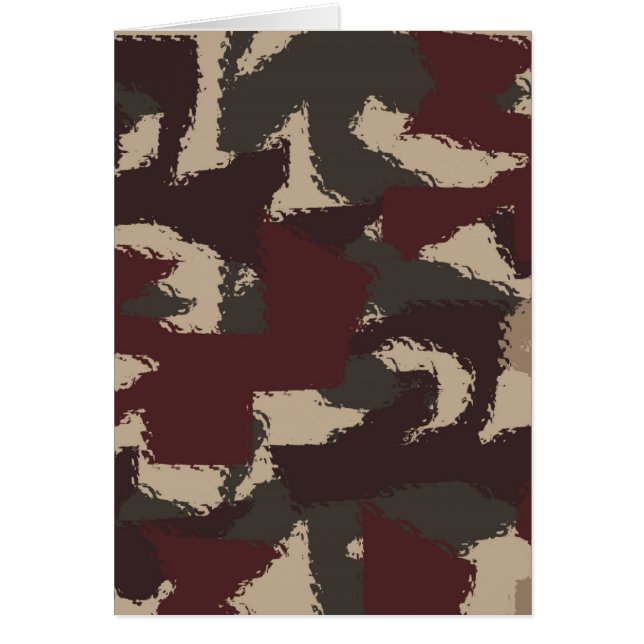 Cartão Padrão de Camuflagem Militar abstrato (Frente)