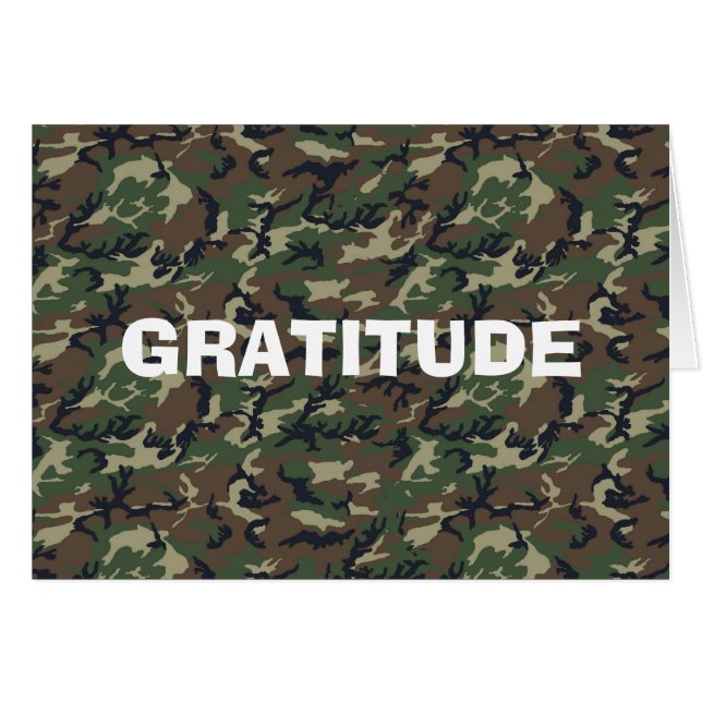 Cartão Padrão de Camuflagem Verde Militar (Frente Horizontal)