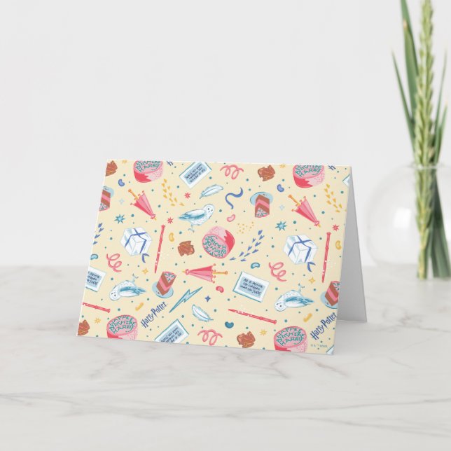 Cartão Padrão de Celebração de Aniversário do HARRY POTTE (Frente)