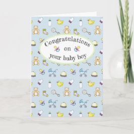 Cartão Padrão de chá de fraldas cúmulo