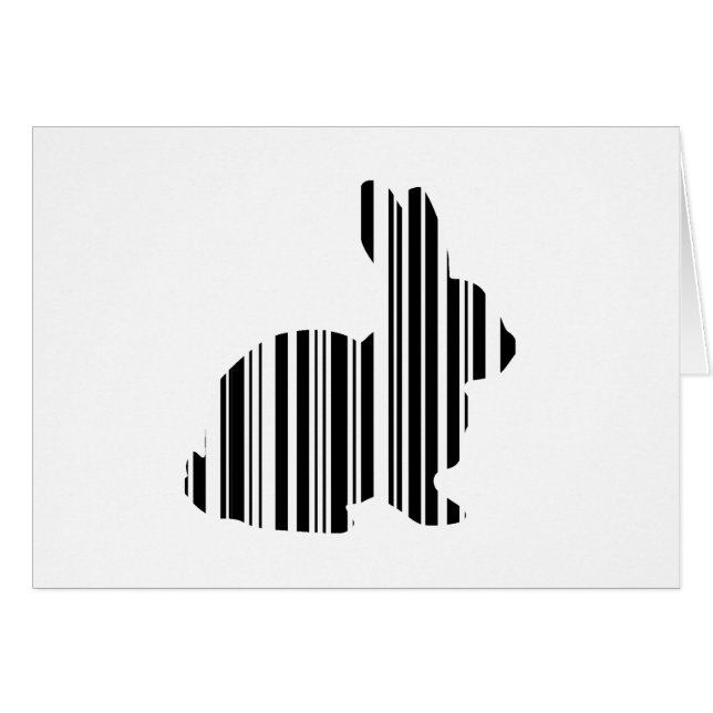 Cartão Padrão de código de barras Coelho Lebre Coelho (Frente Horizontal)