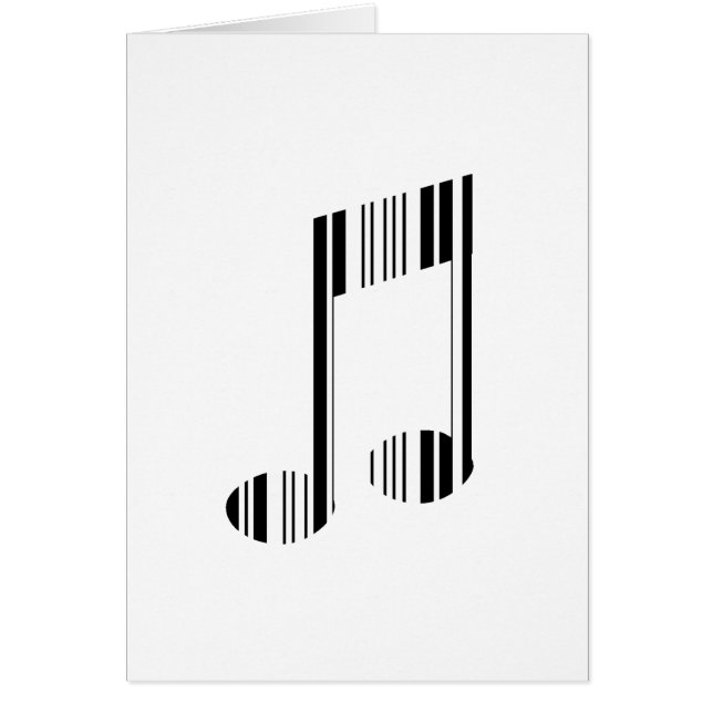 Cartão Padrão de Código de Barras Musical NOTA MUSICAL (Frente)