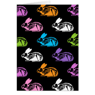 Cartão Padrão de Coelhinho de Páscoa Bonito e Louco