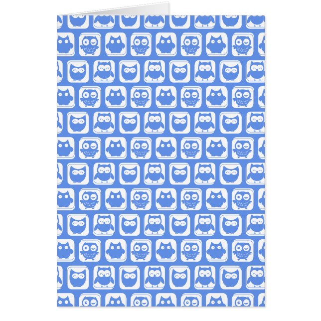 Cartão Padrão de Coruja Azul (Frente)