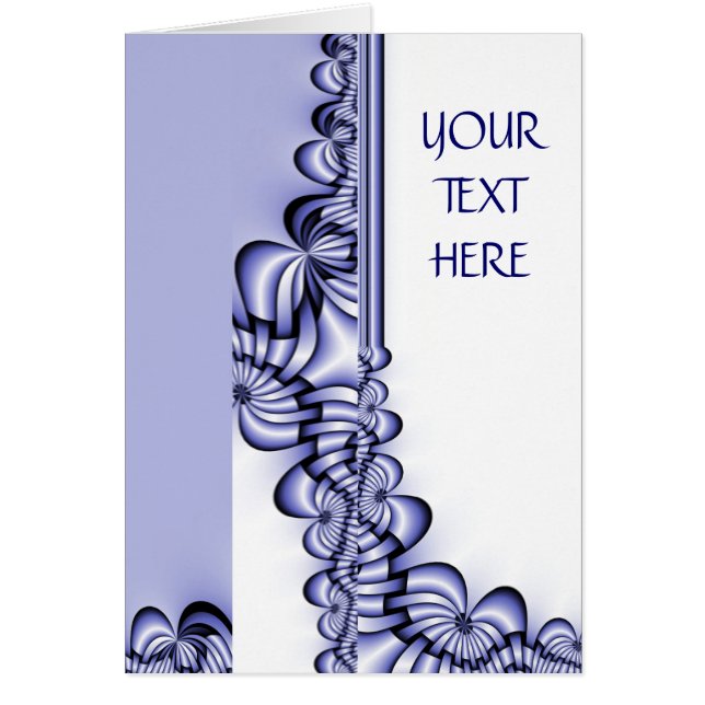 Cartão Padrão de Design gráfico - azul branco + texto (Frente)
