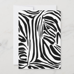 Cartão Padrão de Estampa de Zebra Preta e Branca em Negri
