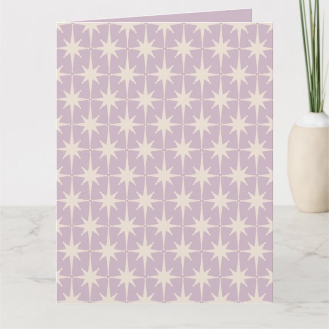 Cartão Padrão de estrela do 50 do século médio em Lilac (Frente)