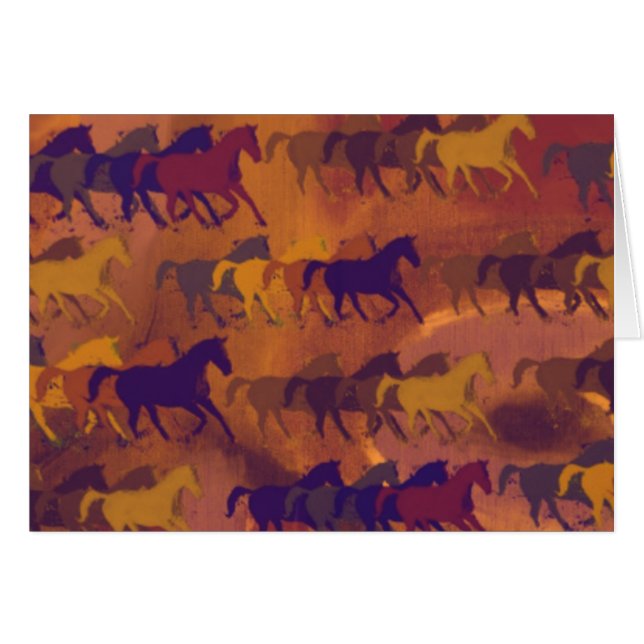 Cartão padrão de fazenda de cavalos (Frente Horizontal)