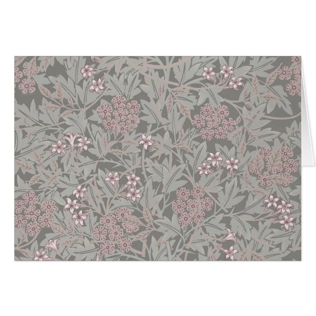 Cartão Padrão de Flor de Jasmim de William Morris (Frente Horizontal)