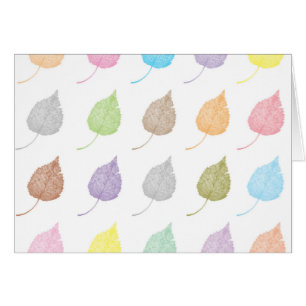 Cartão Padrão de folhas coloridas
