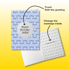 Cartão Padrão de golfe nome personalizado de aniversário