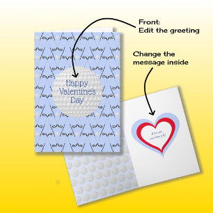 Cartão Padrão de golfe texto personalizado Dia de os namo