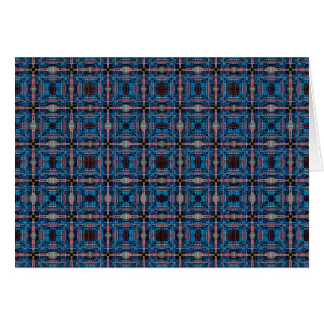 Cartão padrão de grade azul (Frente Horizontal)