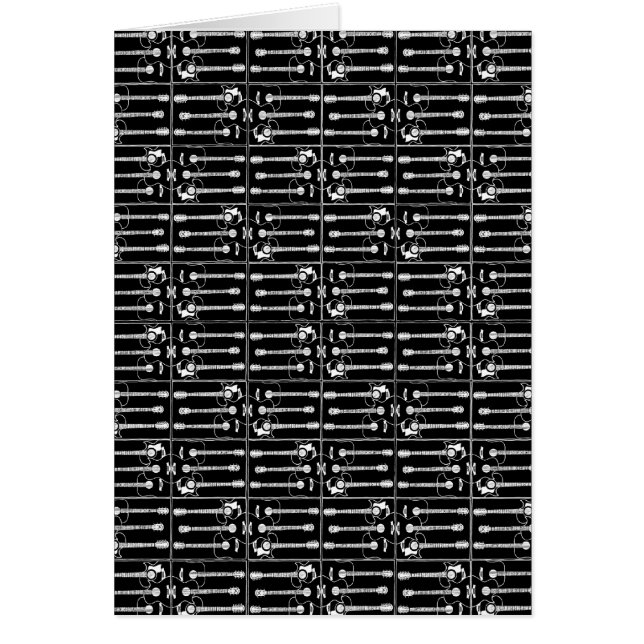 Cartão Padrão de guitarras de música (Frente)