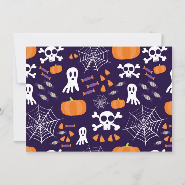 Cartão Padrão de Halloween divertido (Frente)