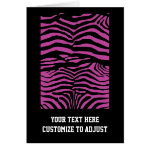 Cartão Padrão de impressão de zebra roxa