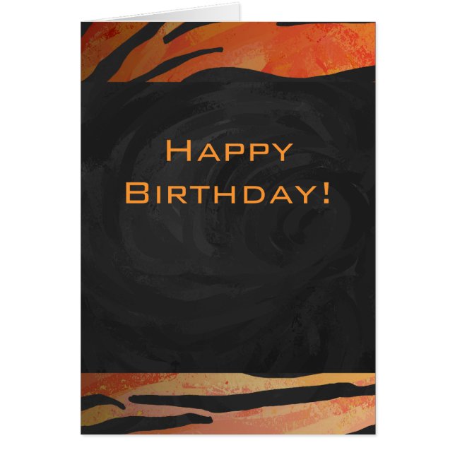 Cartão Padrão de Impressão preto e laranja quente do tone (Frente)