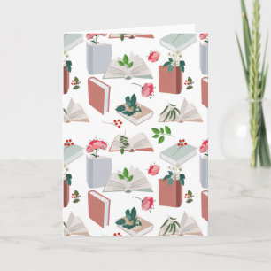 Cartão Padrão de Leitura de Livros Botânicos e Biblioteca