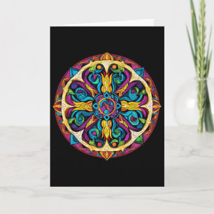 Cartão Padrão de Mandala de Geometria Sagrada