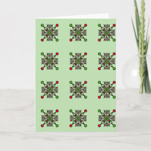 Cartão Padrão de Mandala de Natal