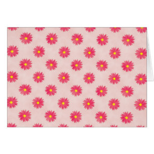 Cartão Padrão de margarida colorida