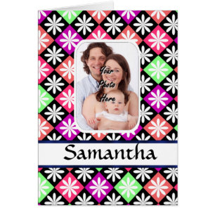 Cartão Padrão de margarida de árgyle