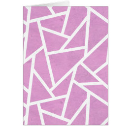 Cartão Padrão de mosaico rosa e branco