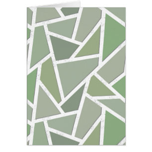 Cartão Padrão de mosaico verde-oliva