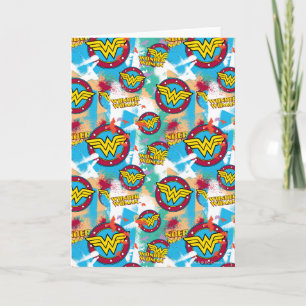 Cartão Padrão de Pintura de Pulverização da Mulher Maravi