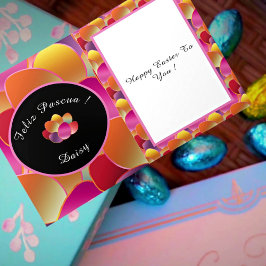 Cartão Padrão de Primavera de Gradiente de Folha do felz 