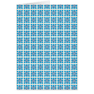 Cartão Padrão de quadrados geométrico azuis do SEA