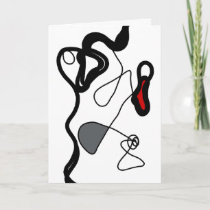 Cartão Padrão de retenção: Abstrato preto, branco, Cinza
