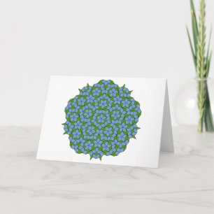 Cartão Padrão de Rhombus Penrose Verde e Azul