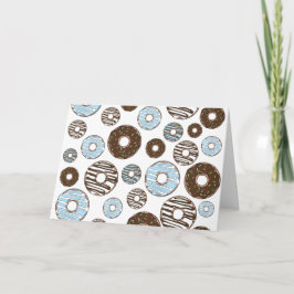 Cartão Padrão De Rosquinhas, Rosquinhas Azuis, Rosquinhas