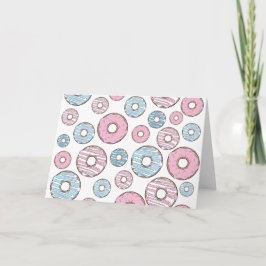 Cartão Padrão De Rosquinhas, Rosquinhas Rosa, Rosquinhas 