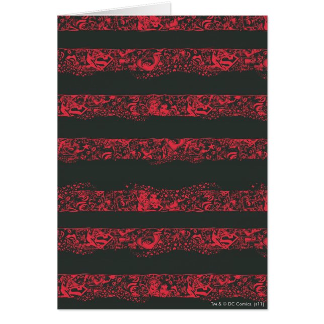 Cartão Padrão de Supergirl Black and Red Line (Frente)