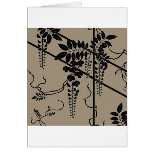 Cartão Padrão de Wisteria Tradicional Japonês