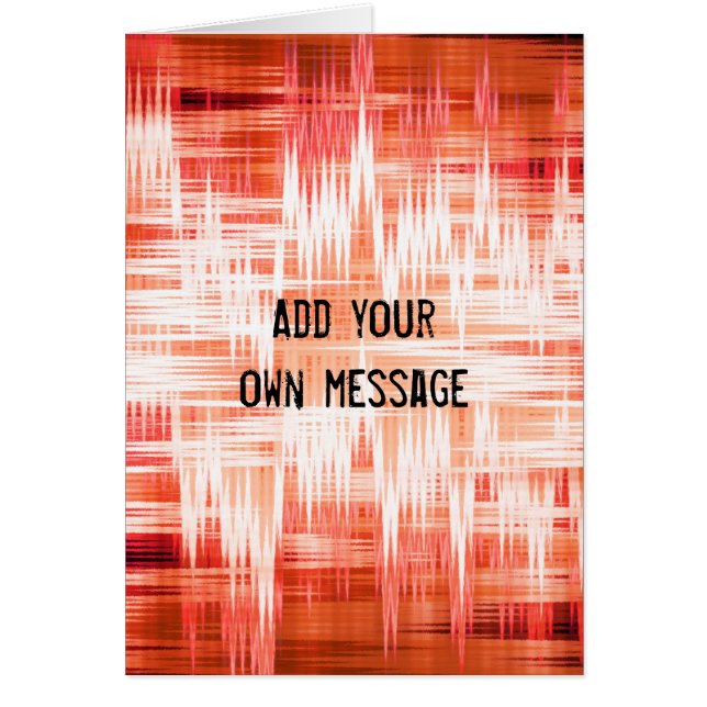 Cartão Padrão de ziguezague vermelho (Frente)