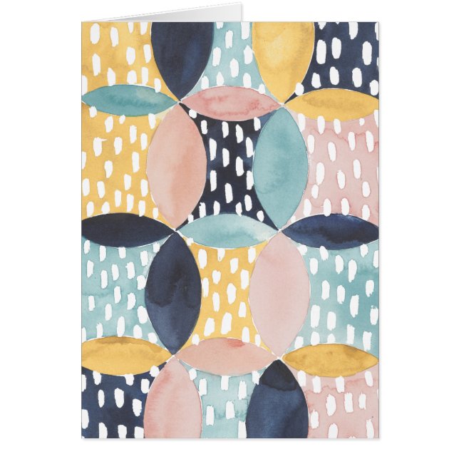 Cartão Padrão do círculo abstrato (Frente)