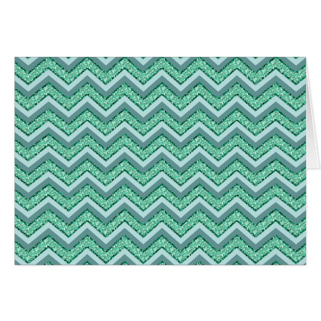 Cartão Padrão Emerald Chevron Facultado (Frente Horizontal)