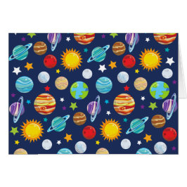 Cartão Padrão Espacial, Planetas, Estrelas, Cosmos, Galáx