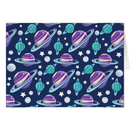 Cartão Padrão Espacial, Planetas, Estrelas, Galáxias, Cos