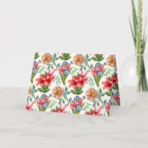 Cartão Padrão floral