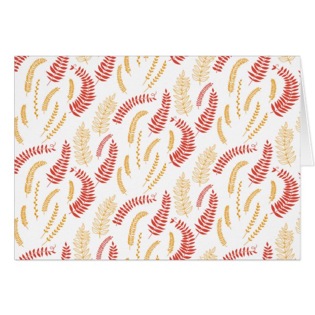 Cartão Padrão floral (Frente Horizontal)