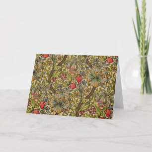Cartão Padrão Floral Antigo Lírio Dourado de William Morr