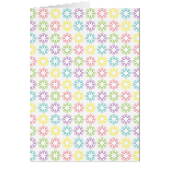 Cartão Padrão floral colorido (Frente)