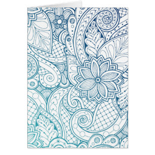 Cartão Padrão floral étnico de Mandala