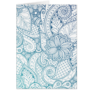 Cartão Padrão floral étnico de Mandala