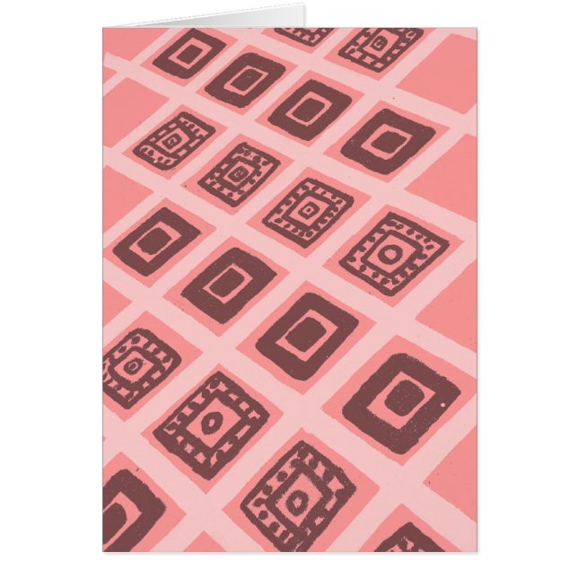 Cartão Padrão Geométrico Colorido Mexicano (Frente)