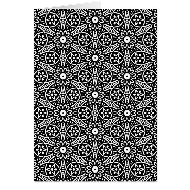 Cartão Padrão Geométrico da Flor (Frente)